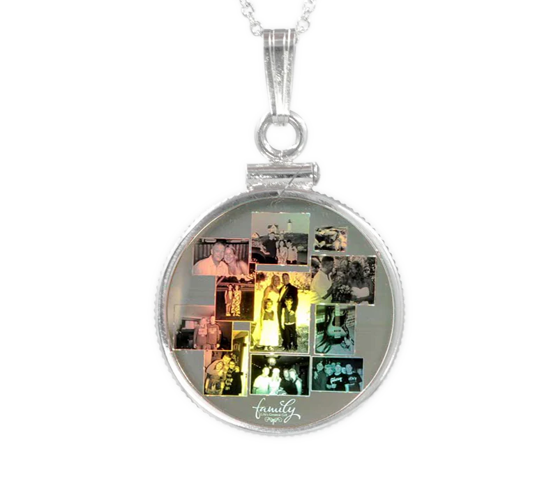 Personalized Coin Pendant Sterling Silver